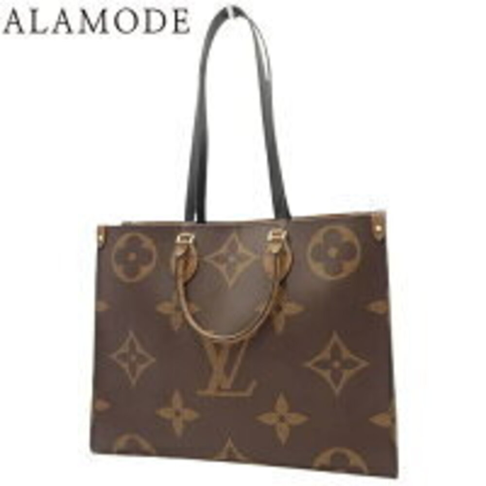 Louis Vuitton On the Go Tote Bag shoulder Reverse Brown Camel